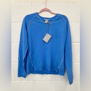 Alashan 100% Cashmere Blue Pullover Sweater Women’s M